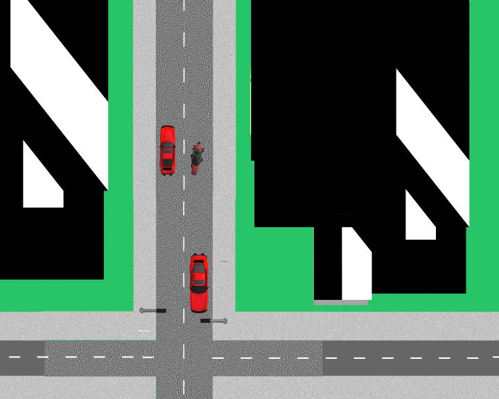 motor bike overtaking